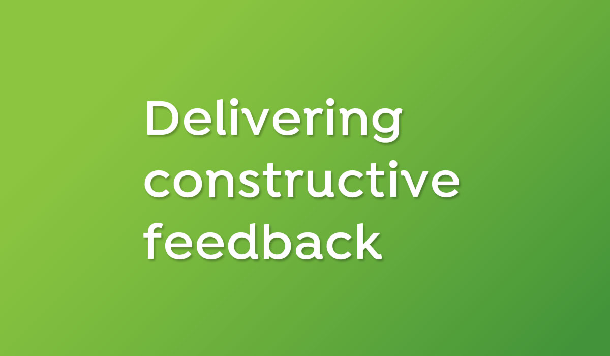 Delivering Constructive Feedback