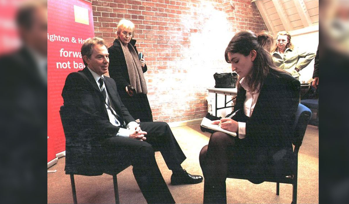 Tony Blair and Jess Mangold